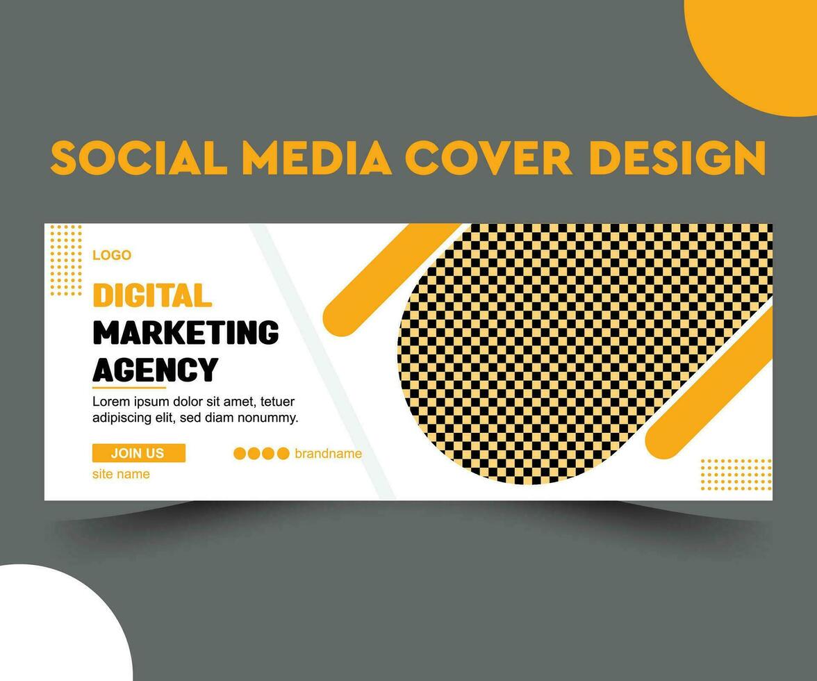 Creative business marketing agency social media post Social Media cover web banner template vector