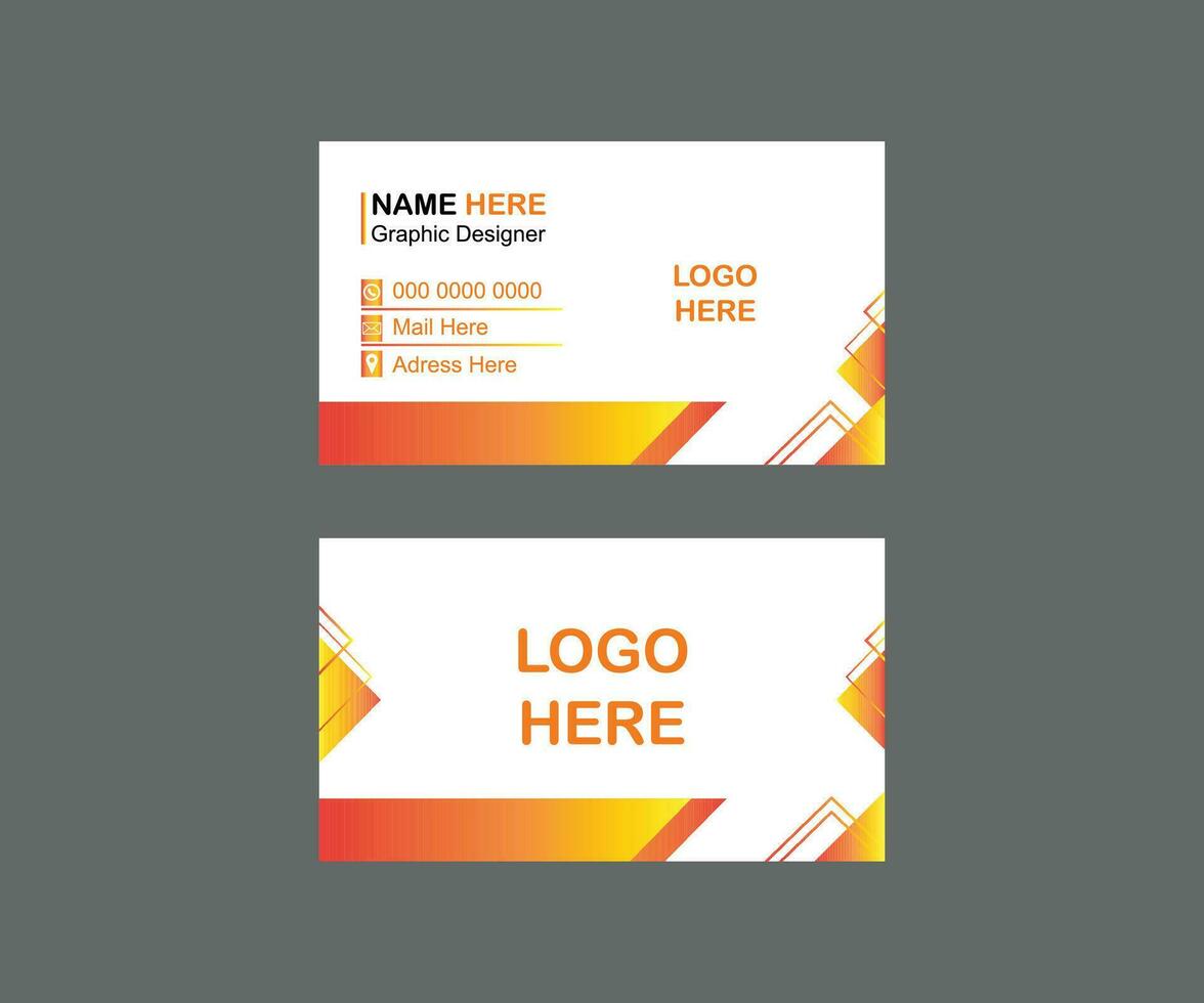 Vector professional creative business card template design