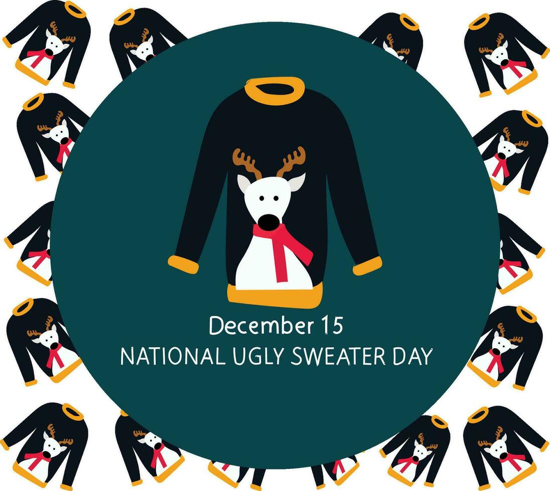 national ugly sweater day vector