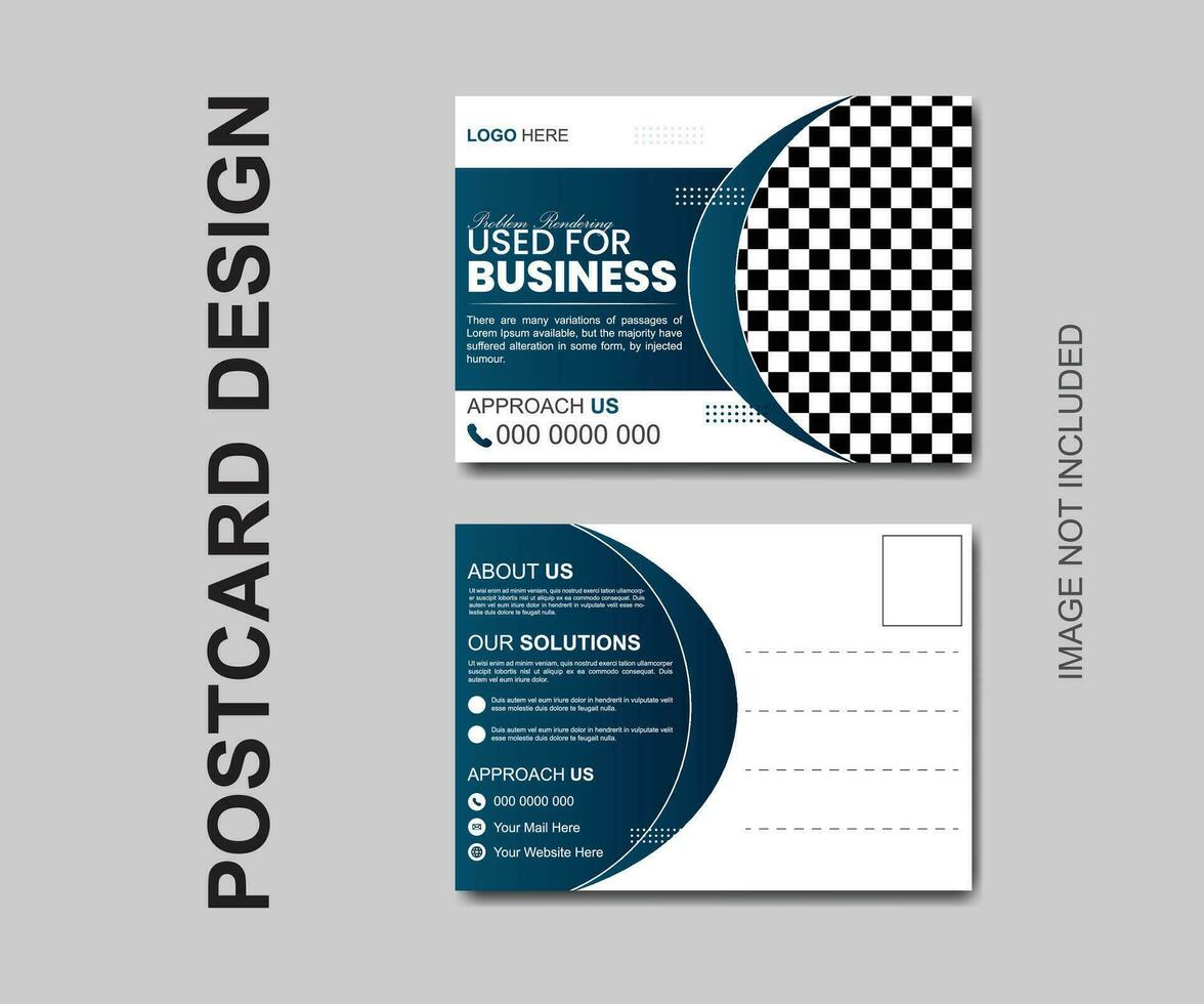 Vector corporate postcard design template premium vector