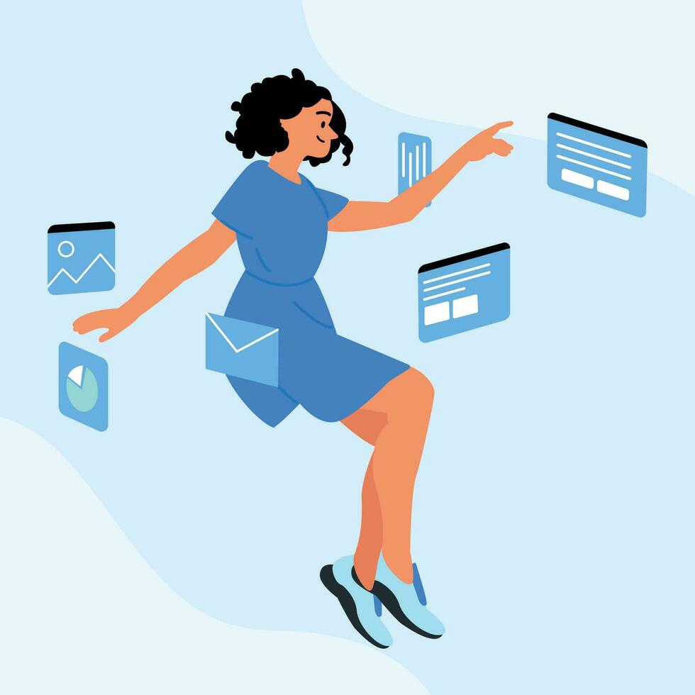 Business Optimization, Online Work and Digital Strategies Concepts of Analysis, Planning, Marketing Research and Effective Communication. Setting Business Goals with Vector Illustrations of People