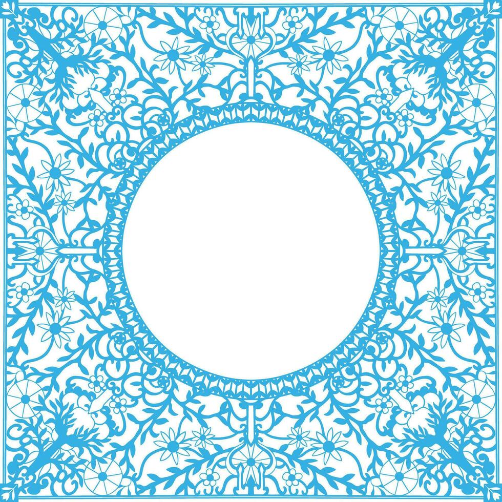 Mandala pattern and frame illustration vector