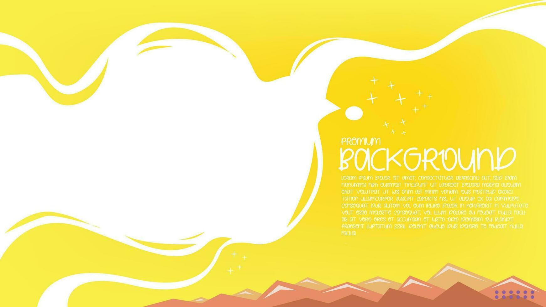 SMOKE ILLUSTRATION ON YELLOW COLOR BACKGROUND. SUITABLE FOR AD BANNER. VECTOR DESIGN ON 4K SIZE