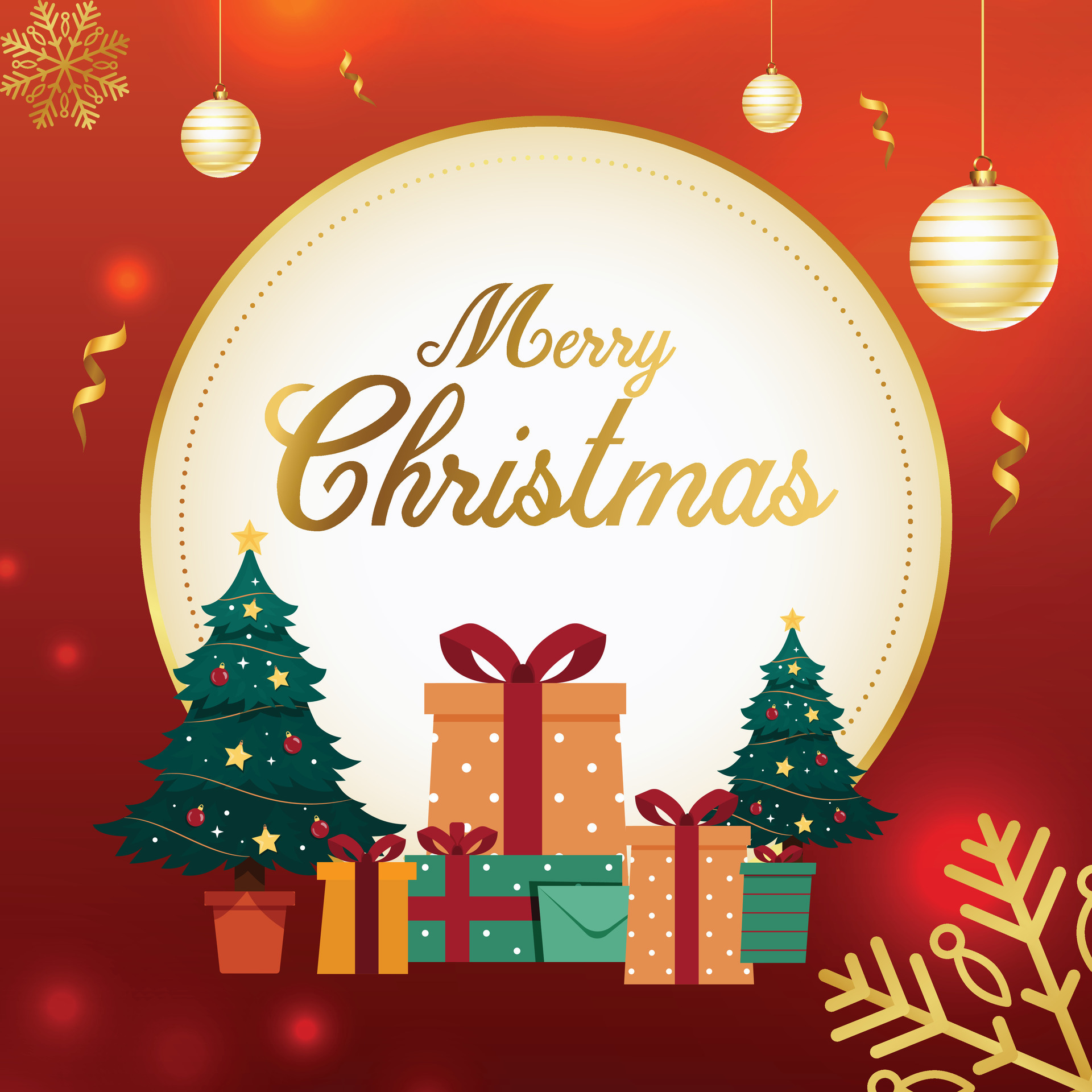 Wish you a Merry Christmas Banner design template 34338494 Vector Art