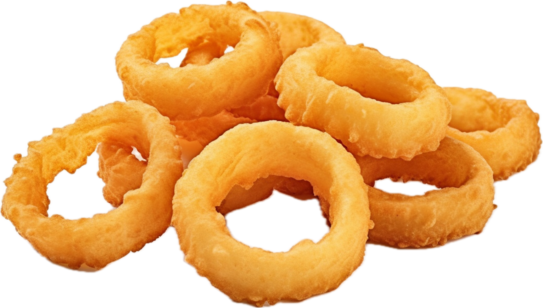 Fried onion ring png with AI generated.
