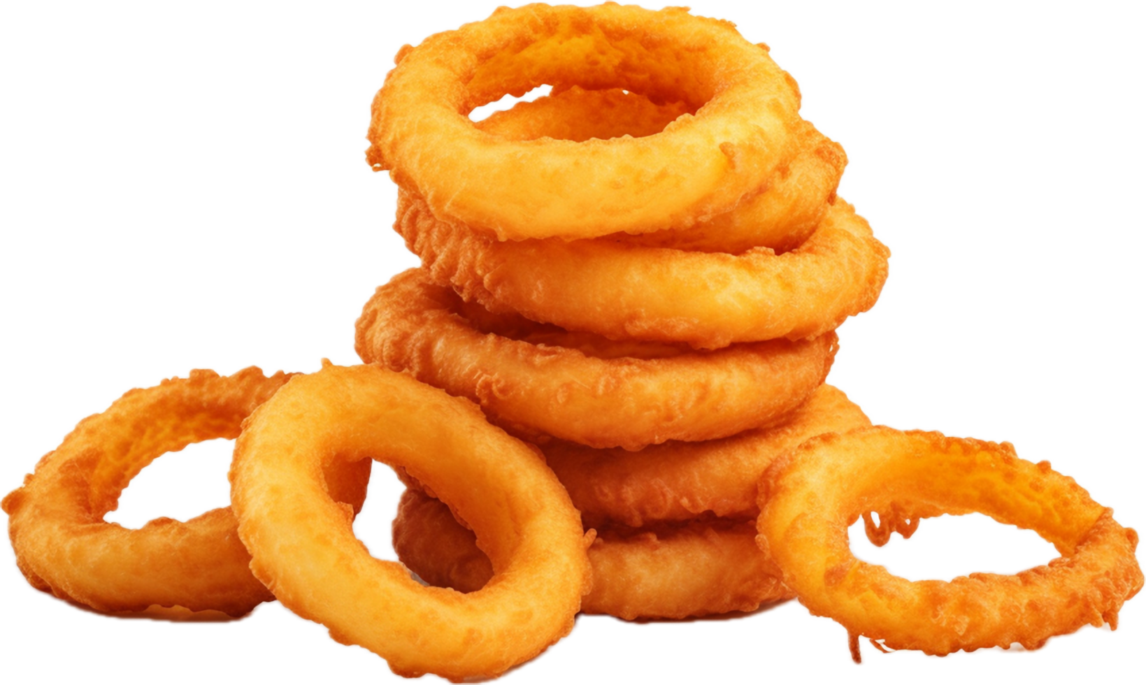 Fried onion ring png with AI generated.