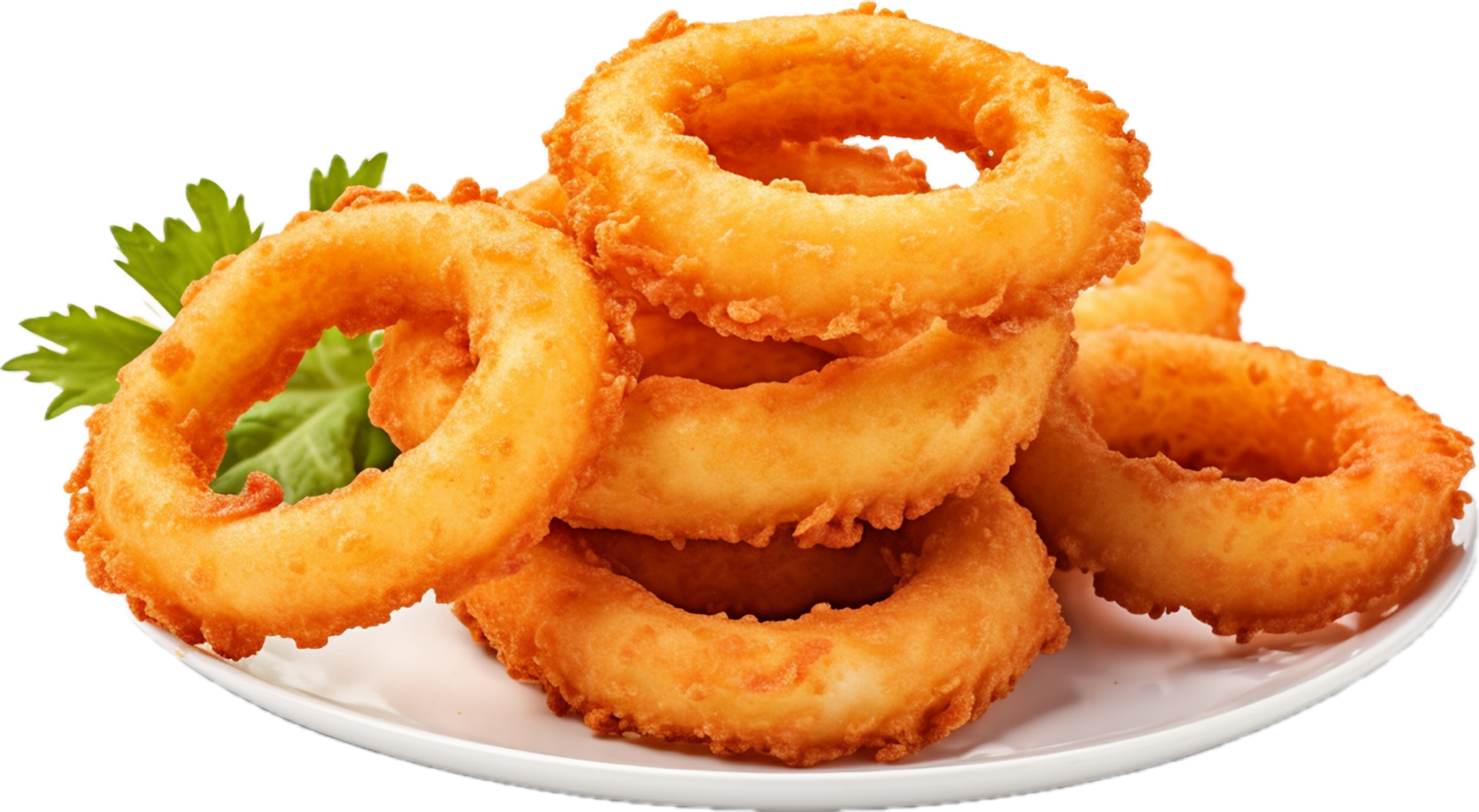 Fried onion ring png with AI generated.