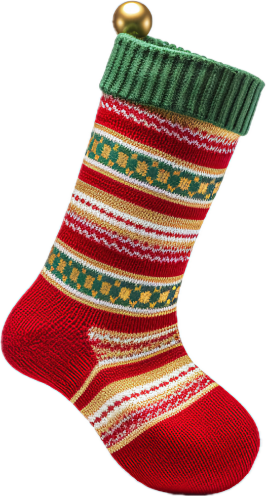 Christmas sock decoration png with AI generated.