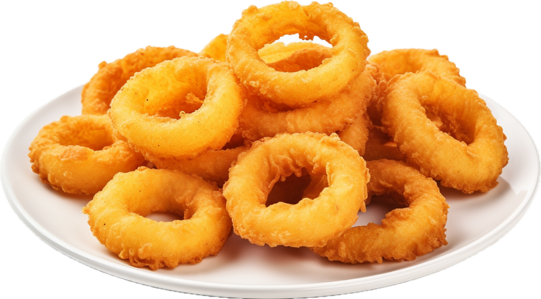 Fried onion ring png with AI generated.