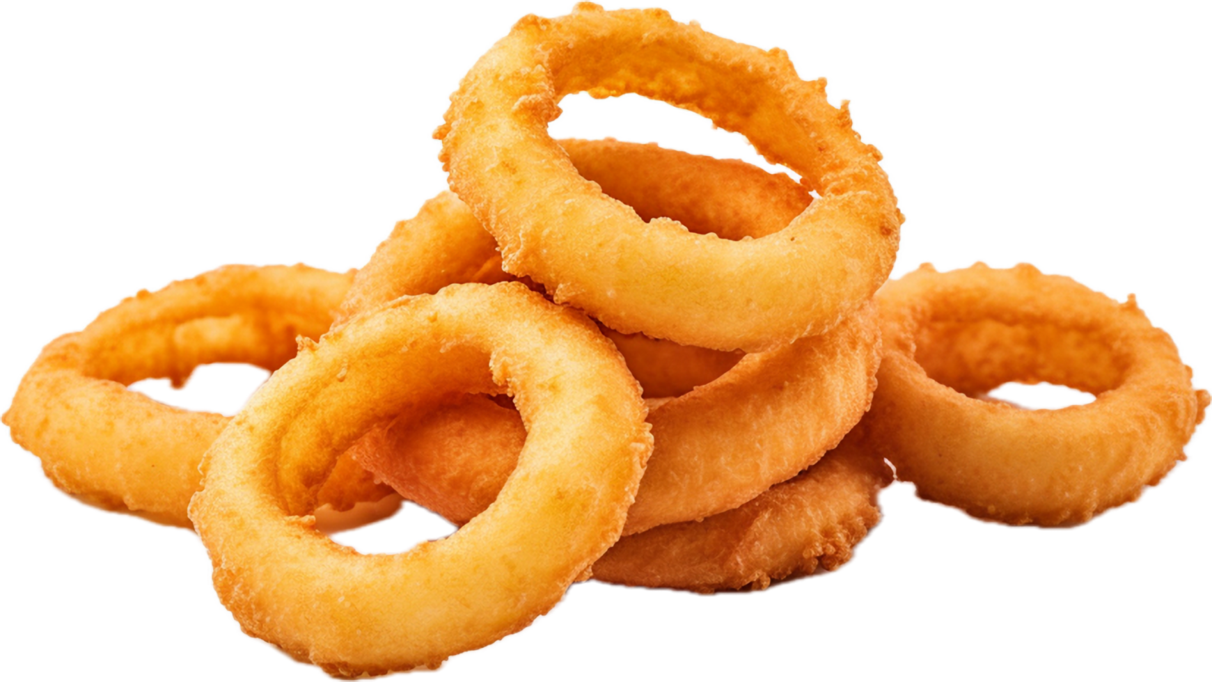 Fried onion ring png with AI generated.