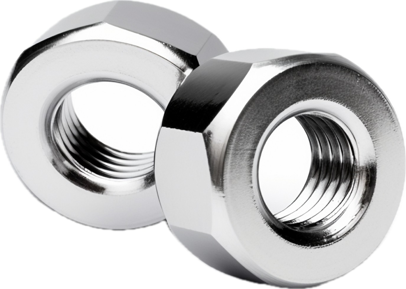 Metal nuts png with AI generated.