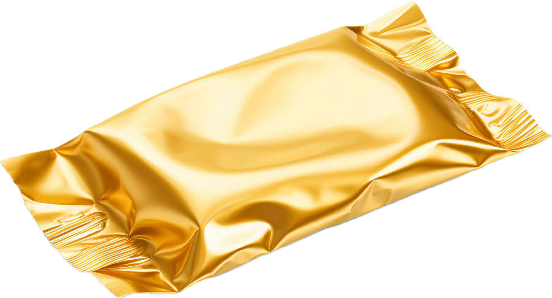 Golden candy wrapper png with AI generated.