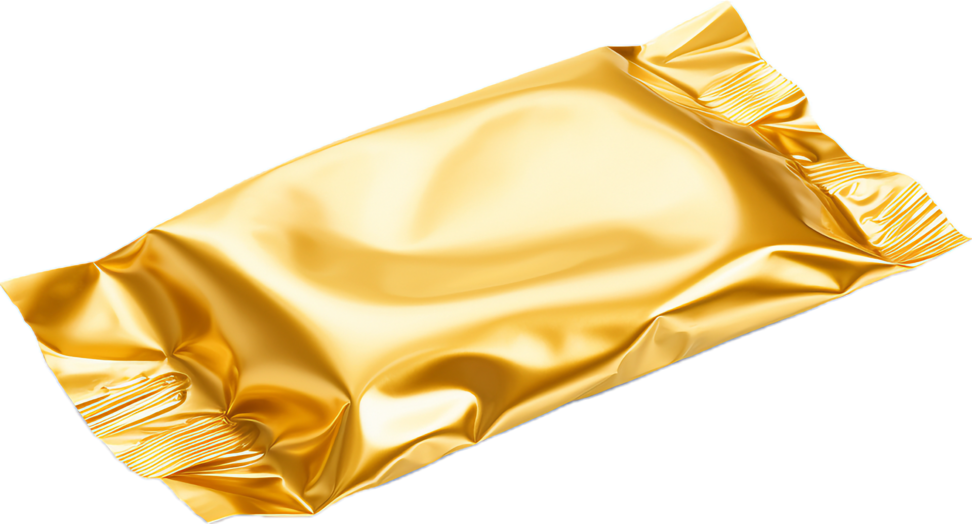 Golden candy wrapper png with AI generated. 34338604 PNG