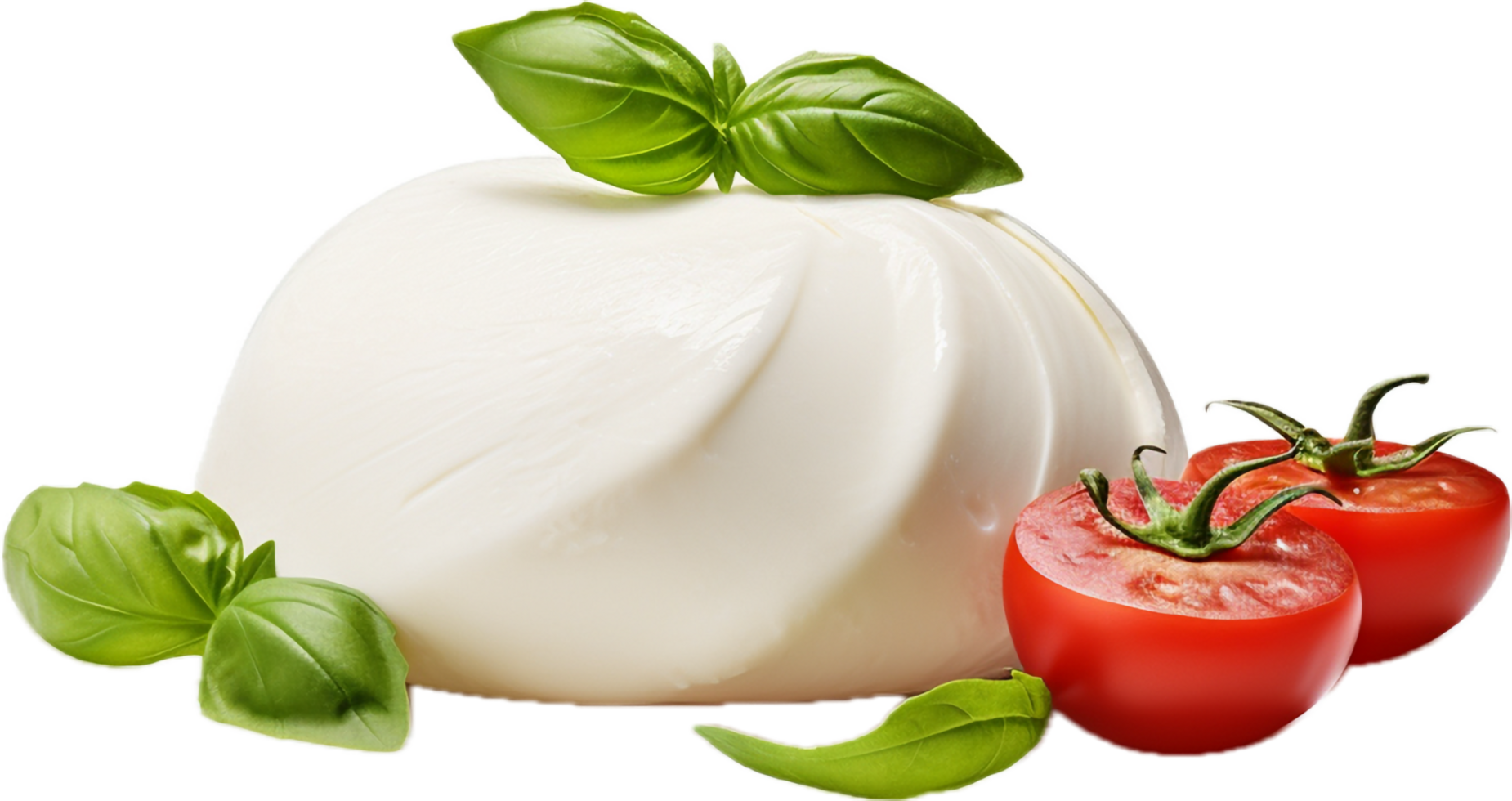 Mozzarella cheese png with AI generated.