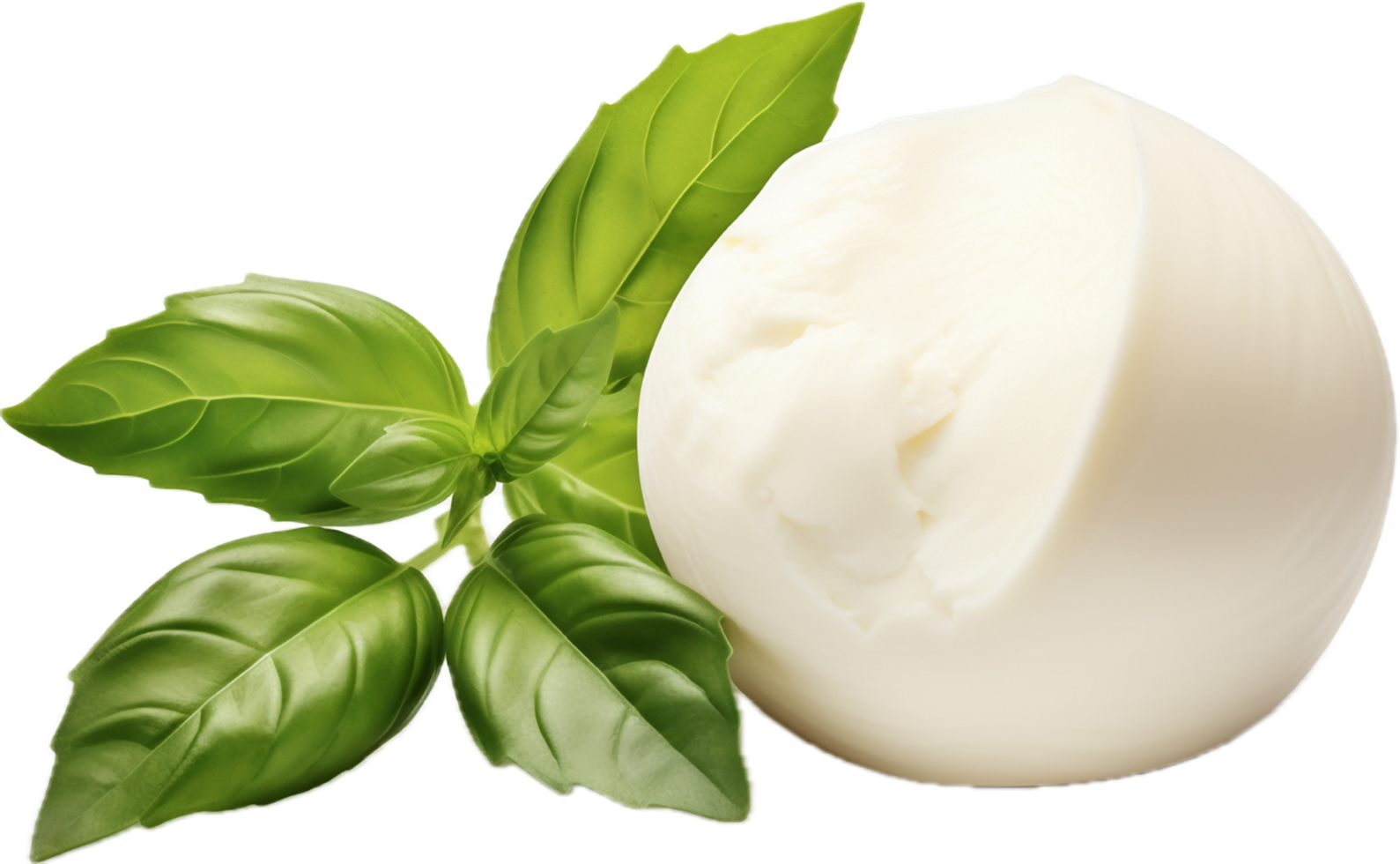 Mozzarella cheese png with AI generated.