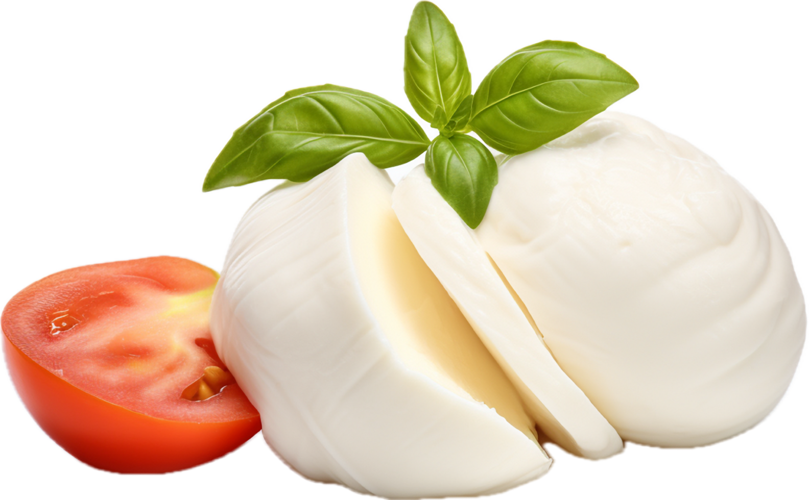 Mozzarella cheese png with AI generated.