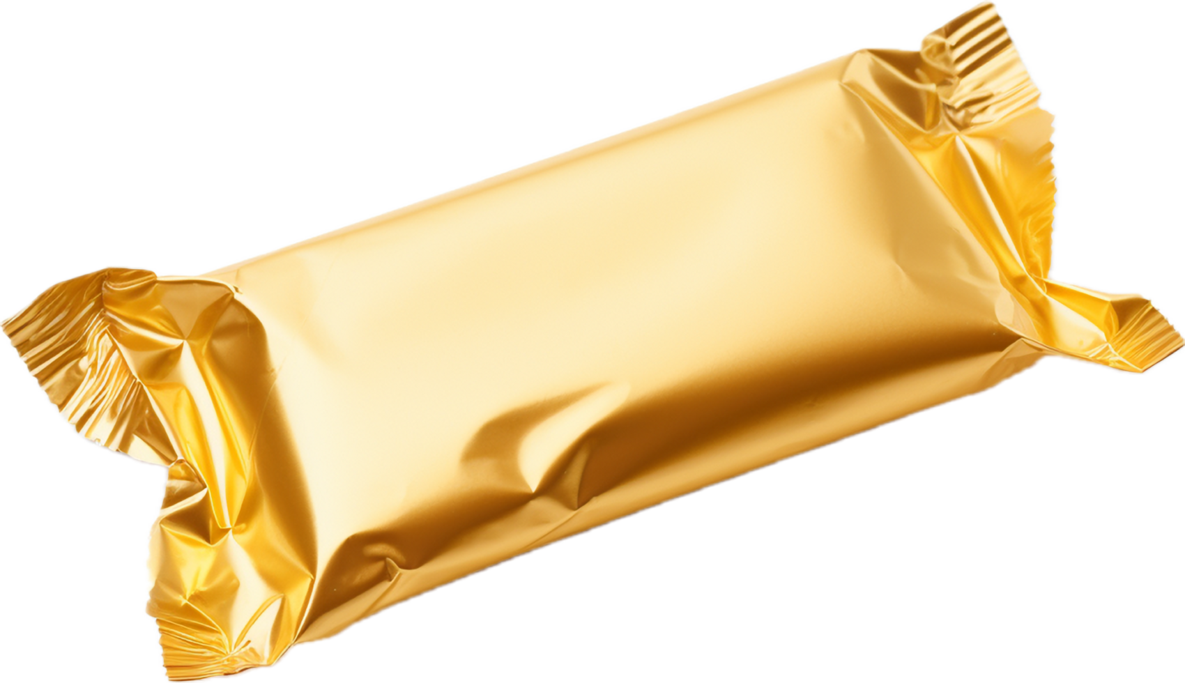 Golden candy wrapper png with AI generated.