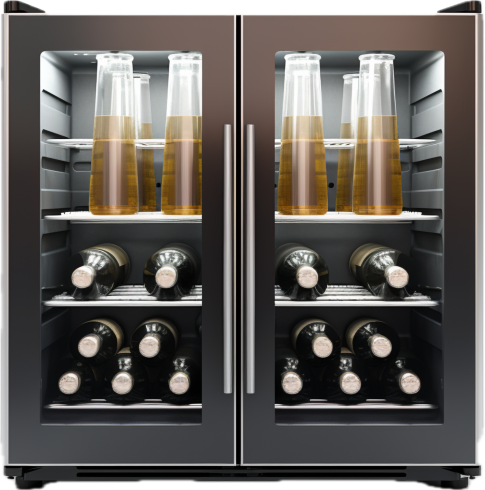 Wine fridge cooler png with AI generated. 34338726 PNG