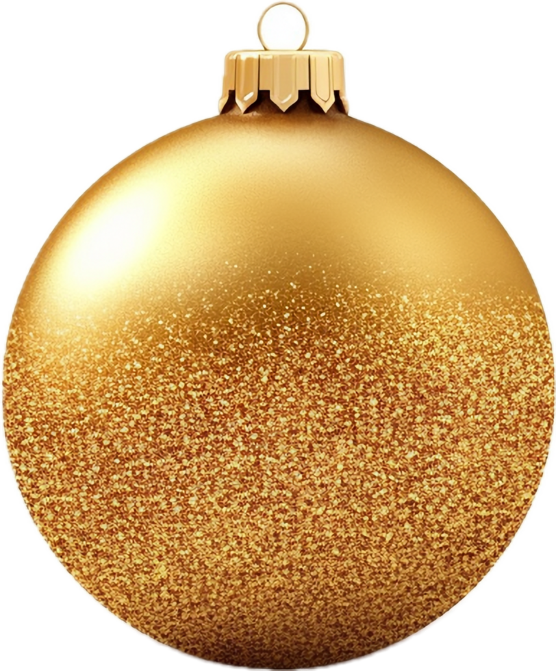 Gold glitter christmas ball png with AI generated.