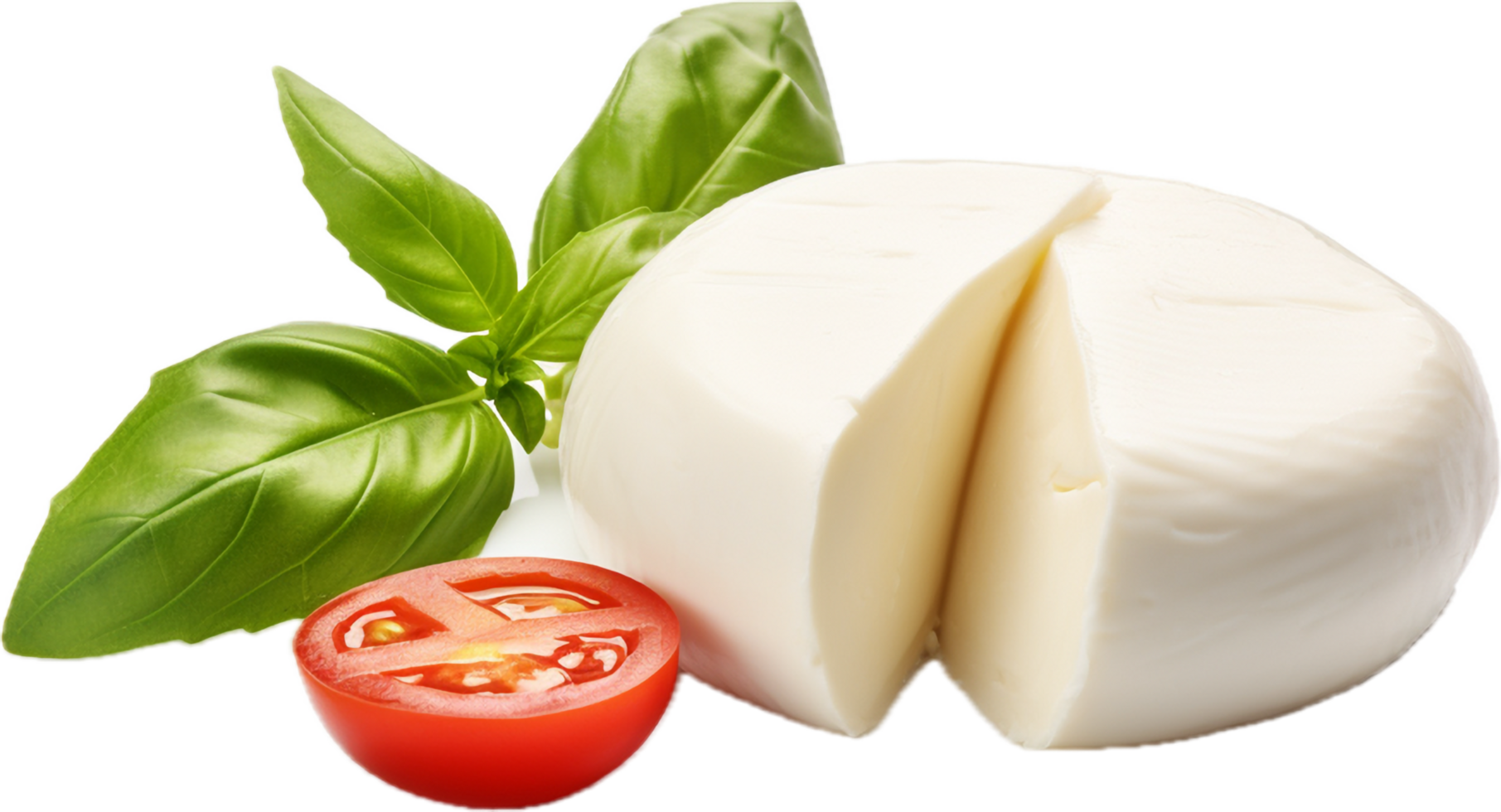 Mozzarella cheese png with AI generated.