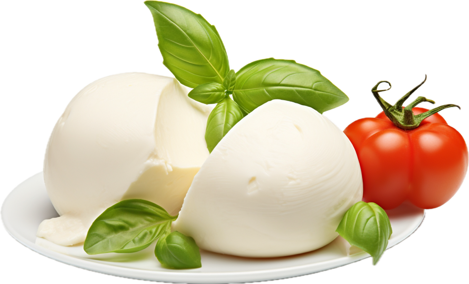 Mozzarella cheese png with AI generated.