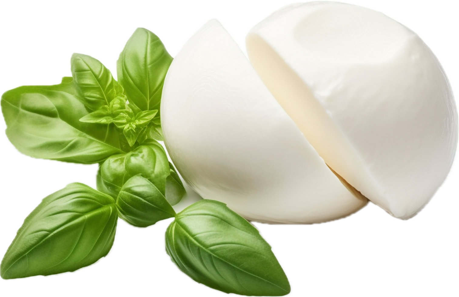 Mozzarella cheese png with AI generated.