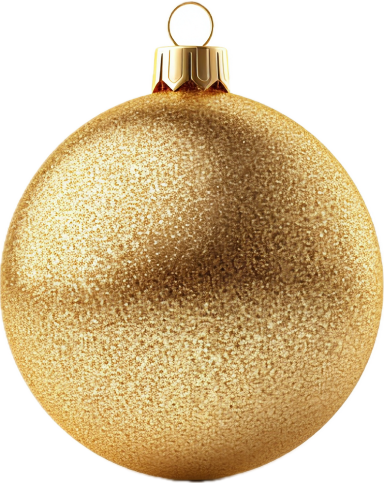 Gold glitter christmas ball png with AI generated.