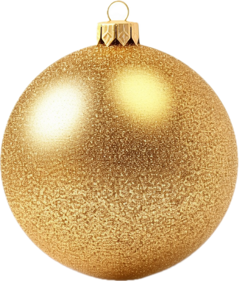 Gold glitter christmas ball png with AI generated.