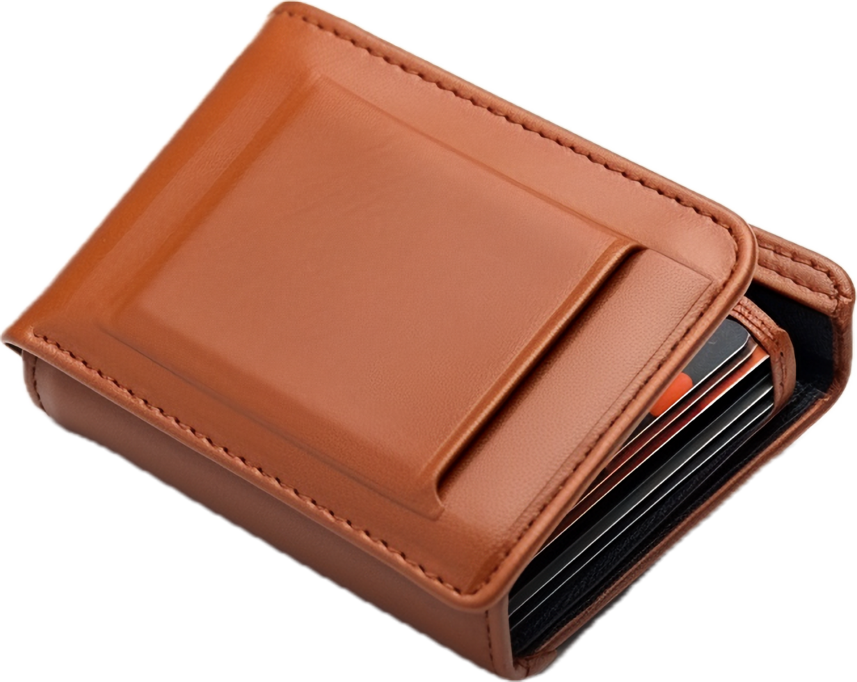 leather wallet png with AI generated.