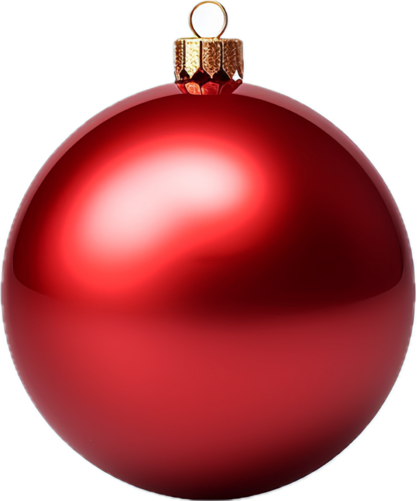 Red christmas ball png with AI generated.