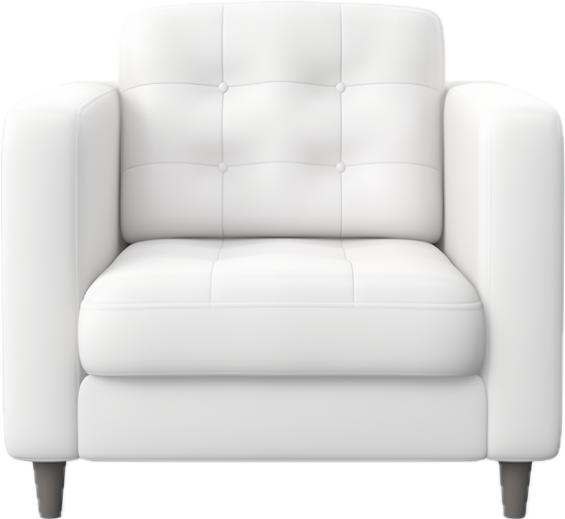 Modern white armchair png with AI generated. 34338869 PNG