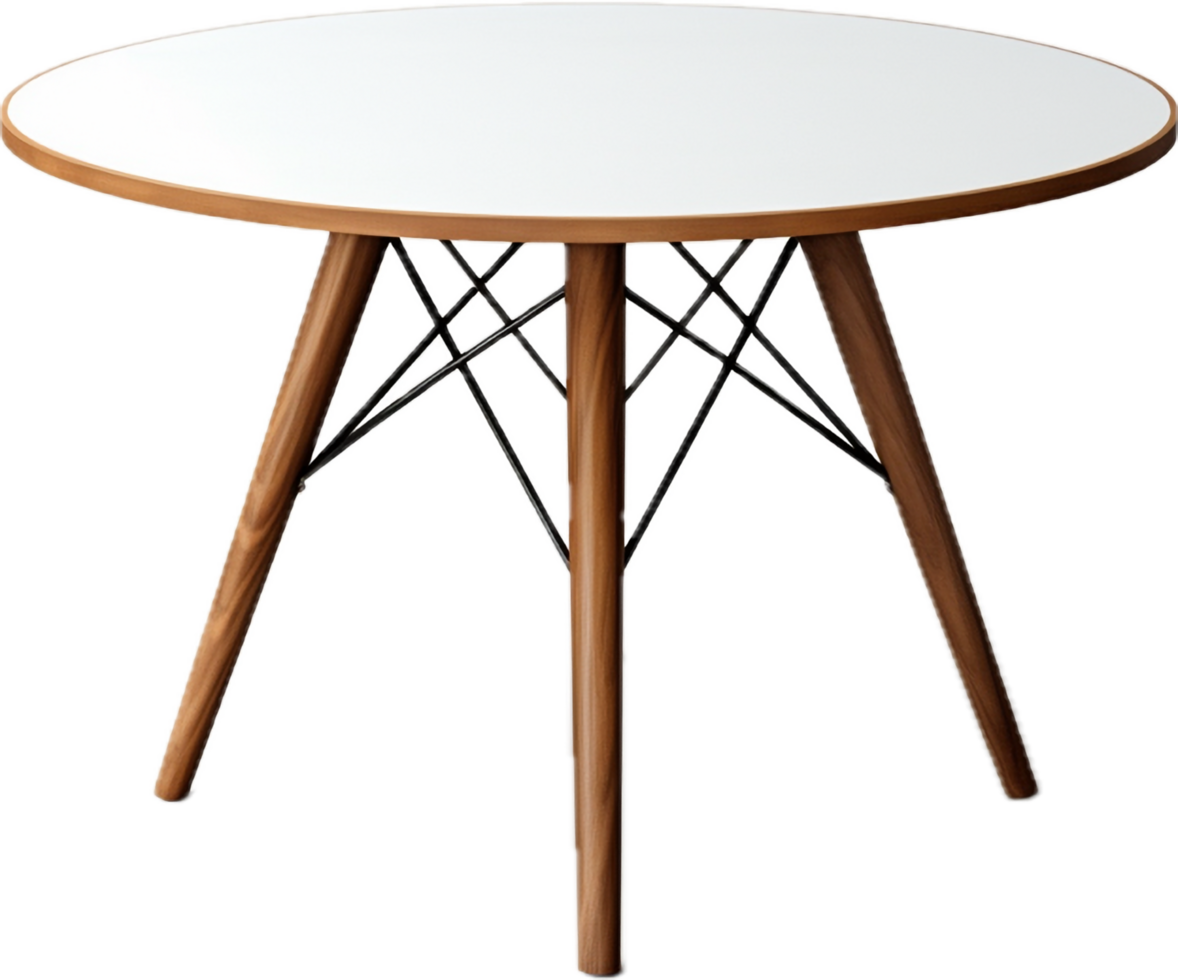 Modern round table png with AI generated.