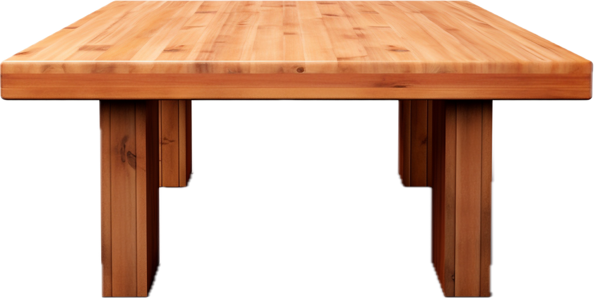 Modern wooden table png with AI generated.