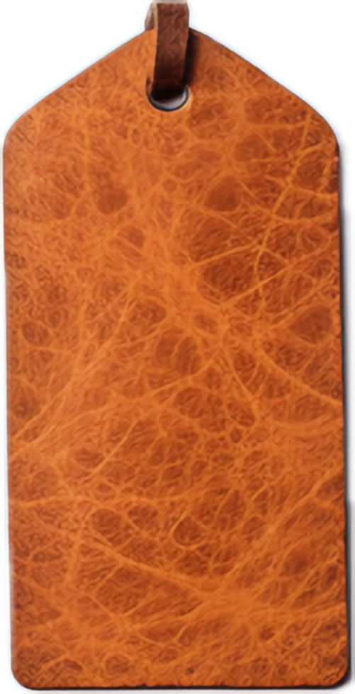 leather clothing label png with AI generated.