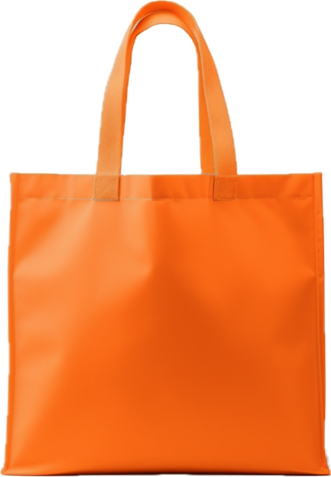 Orange fabric bag png with AI generated.