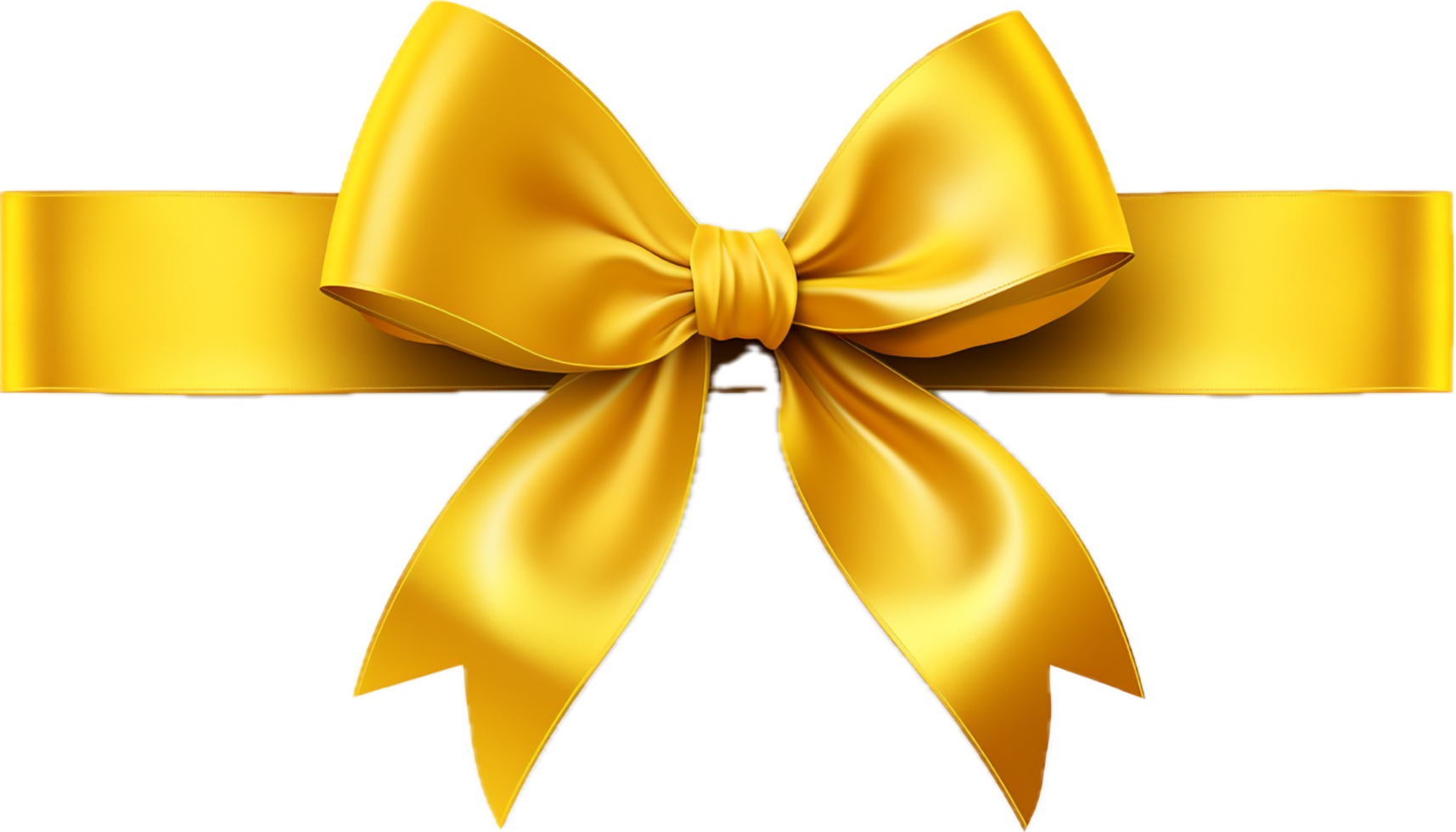 Yellow ribbon and bow png with AI generated.