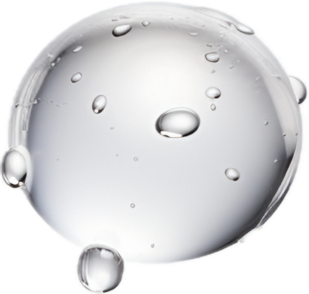 Water droplets png with AI generated.