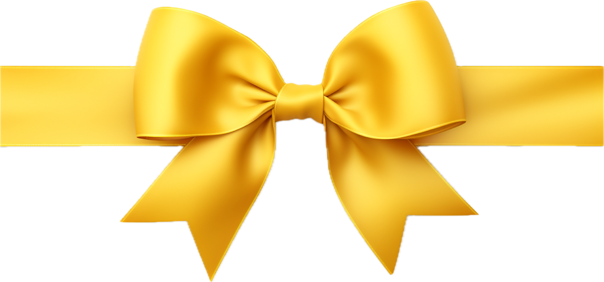 Yellow ribbon and bow png with AI generated.