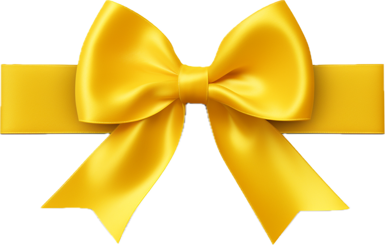 Yellow ribbon and bow png with AI generated.