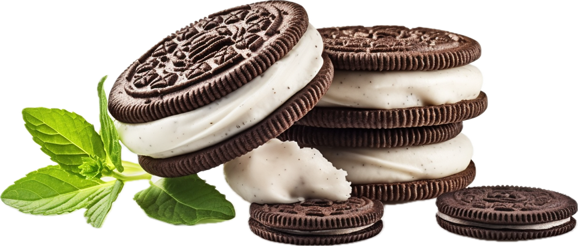 Cookies with cream png with AI generated.