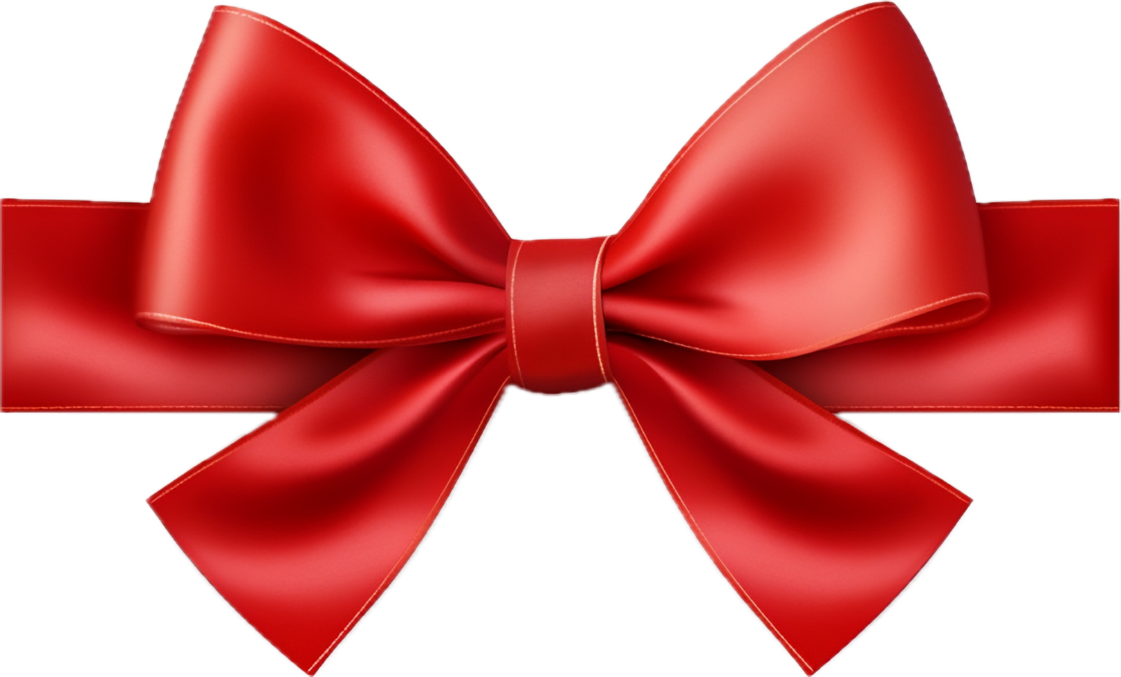 Red gift ribbon bow png with AI generated.