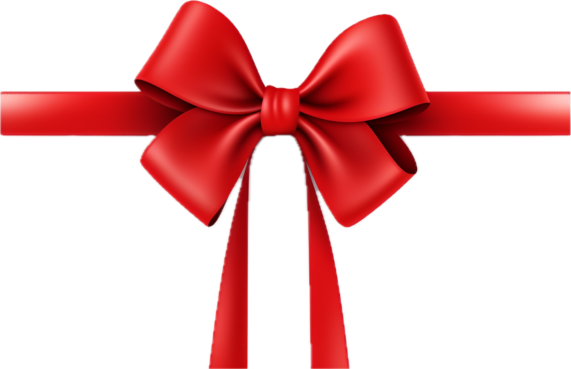 Red gift ribbon bow png with AI generated. 34339065 PNG