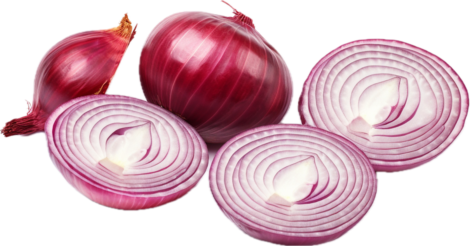 Red onion slices png with AI generated. 34339130 PNG