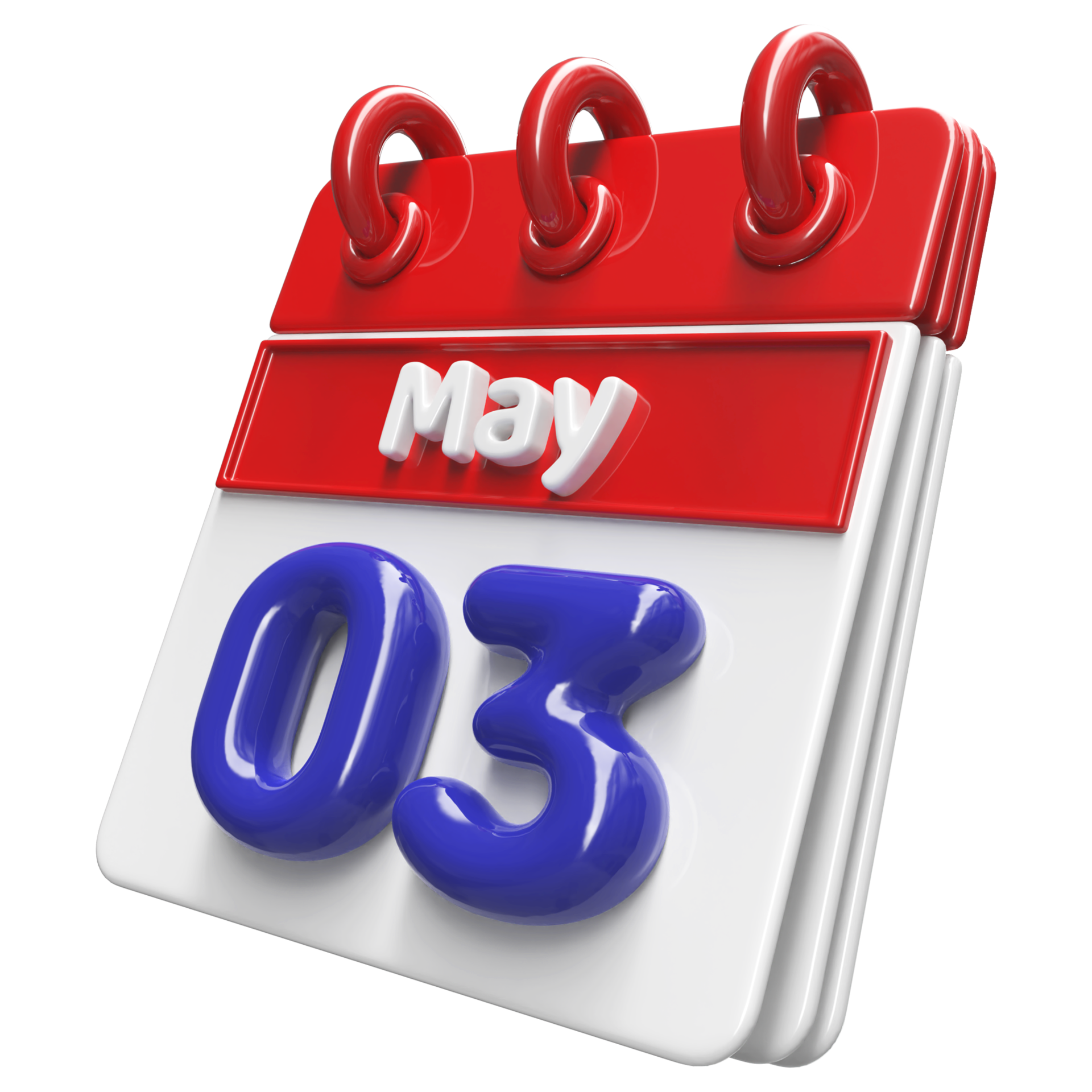 May 3rd Calendar 3D Render 34339258 PNG