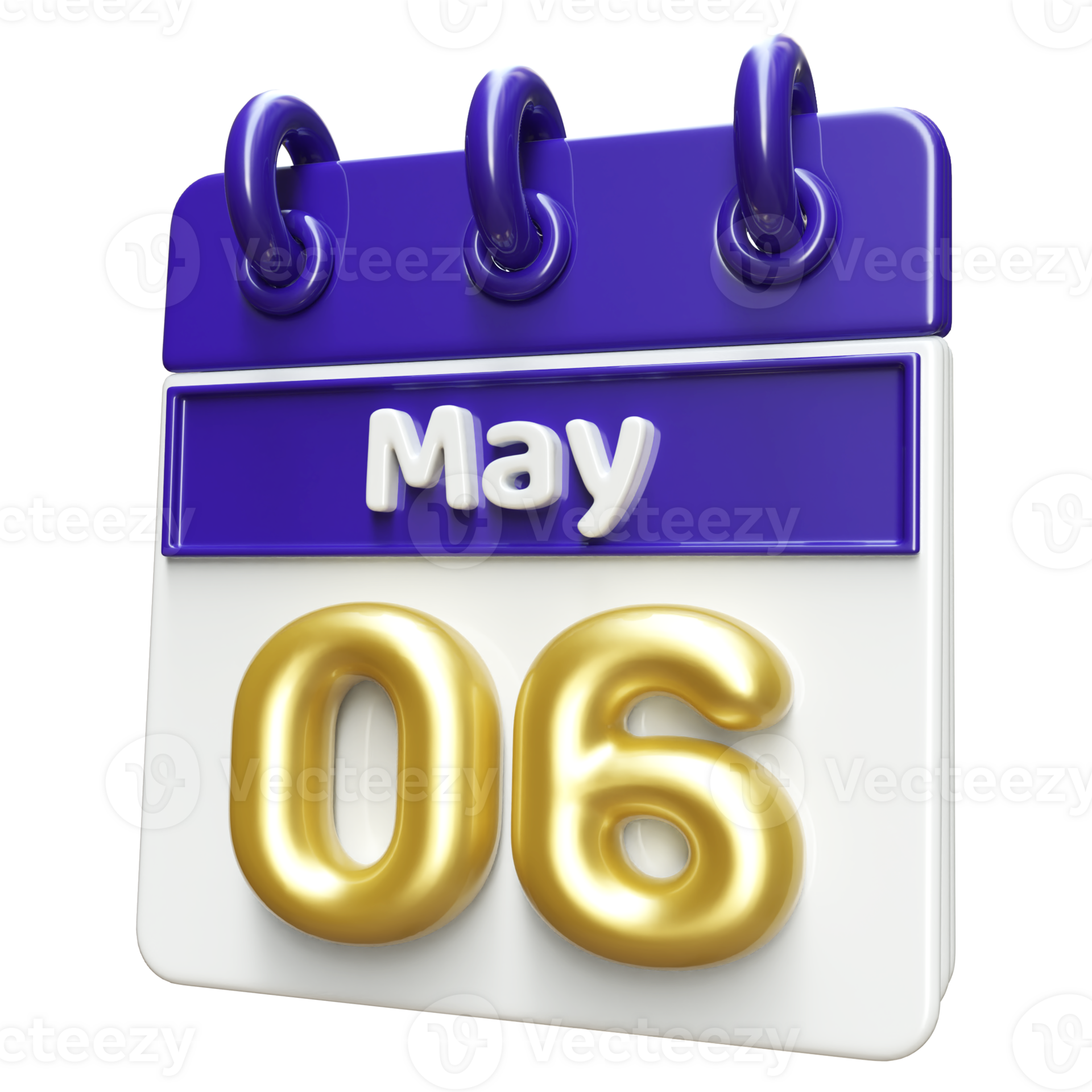 May 6th Calendar 3D Render 34339292 PNG