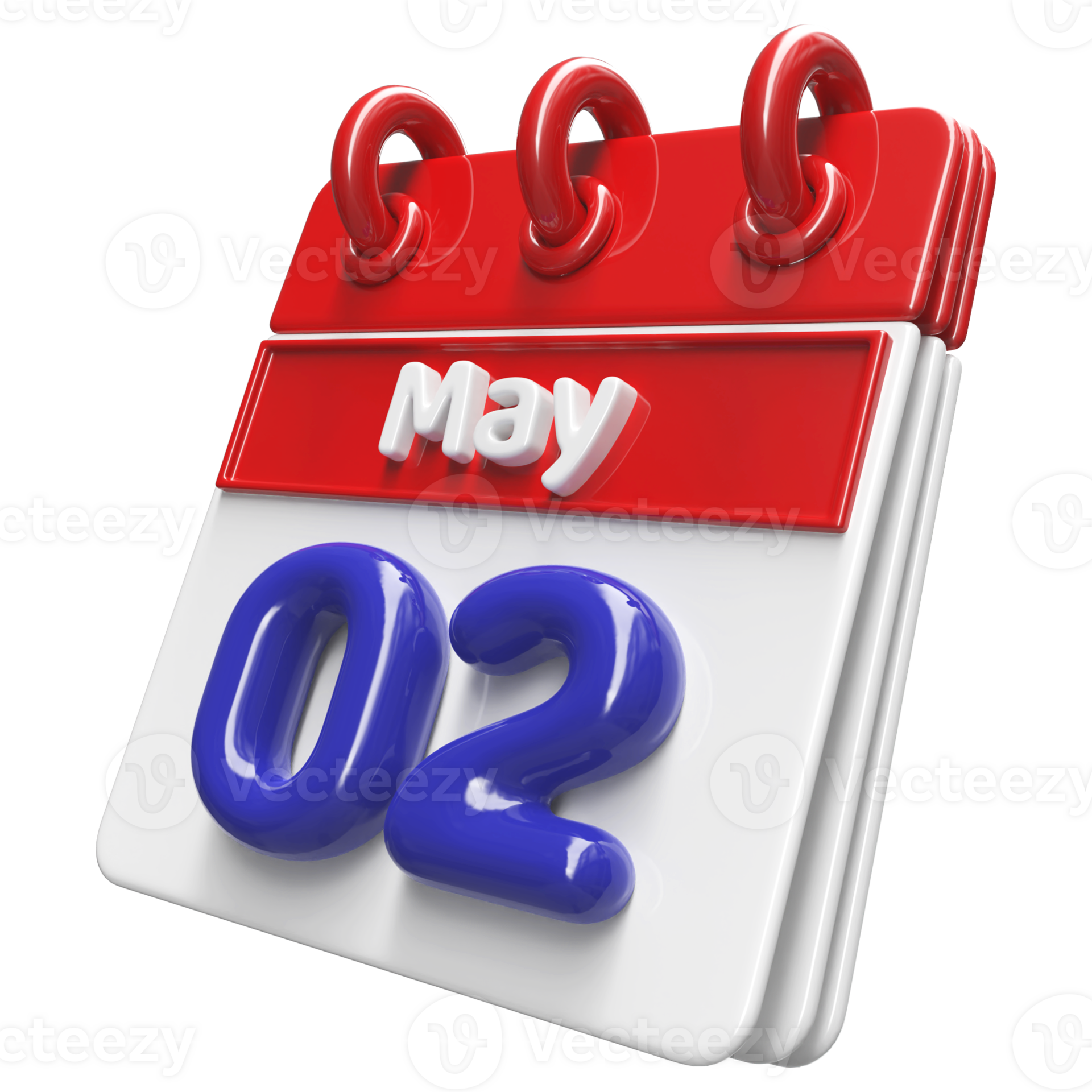 May 2nd Calendar 3D Render 34339295 PNG