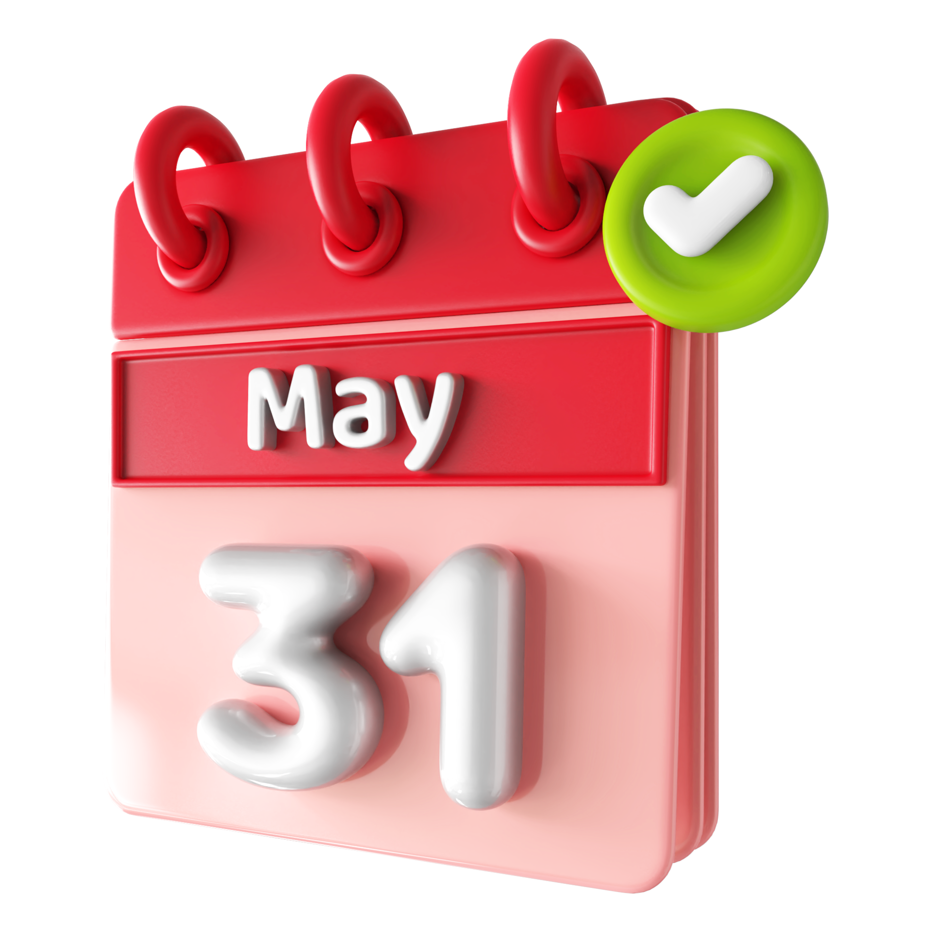 May 31st Calendar 3D With Check Mark Icon 34339322 PNG may-31st-calendar-3d-with-check-mark-icon-34339322-png