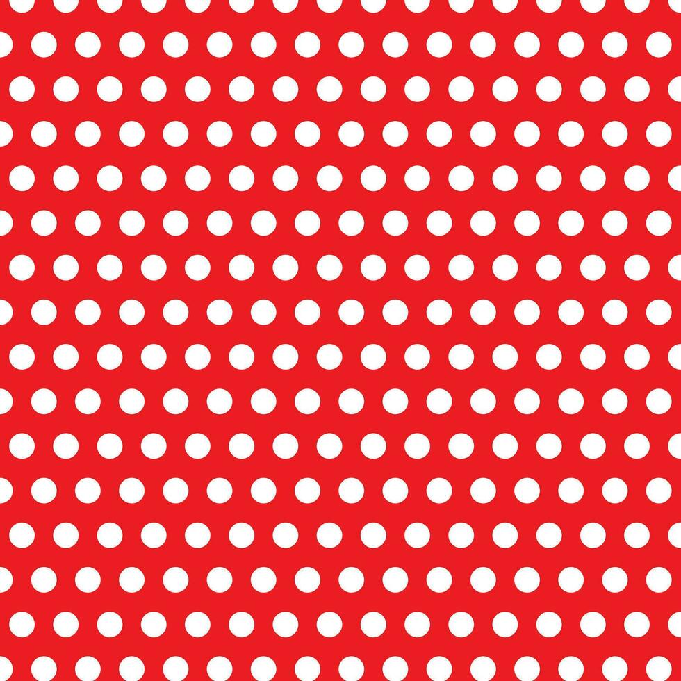 modern simple abstract white color polka dot pattern on red color background vector
