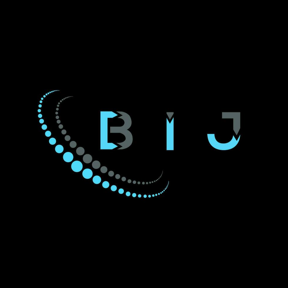 BIJ letter logo creative design. BIJ unique design. vector