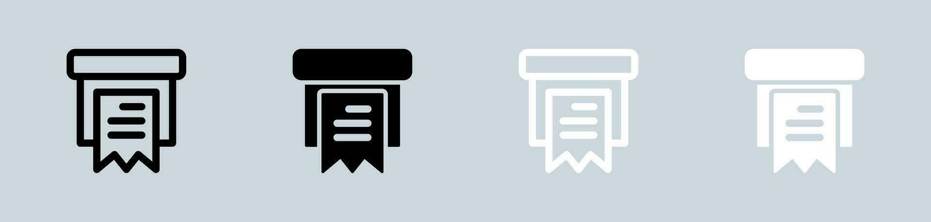 Order icon set in black and white. Package signs vector illustration.